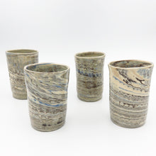 Carica l'immagine nel visualizzatore di Gallery, Bicchieri Gres Marmorizzato Azzurro
