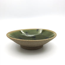 Carica l'immagine nel visualizzatore di Gallery, Ciotola bassa Gres Pietra. Smalto Verde